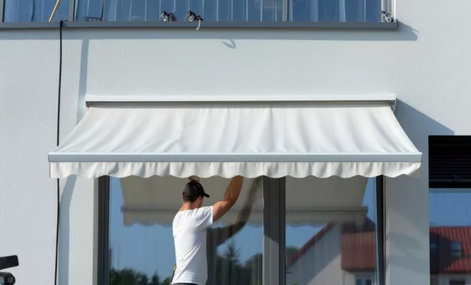 Pose de store extérieur , Ajaccio, Tecni Glace